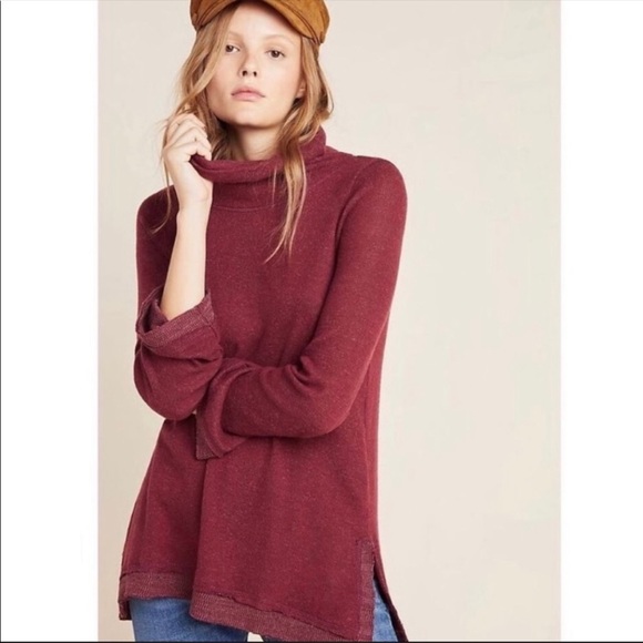 Maeve Sweaters - Anthropologie Maeve Risa Hacci Tunic Cowl Neck Sweater